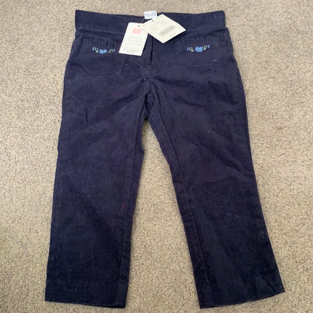 Janie and Jack Girls adjustable pants waist blue 18 to 24 months